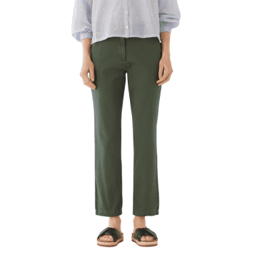 Nice Things Khaki Chino Cotton Trousers From In Neutrals