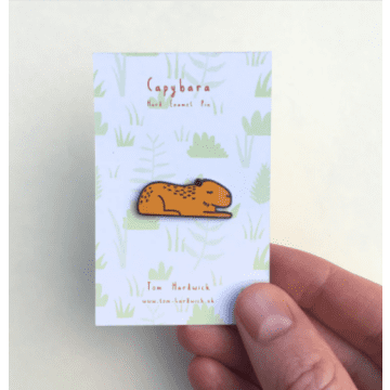 Tom Hardwick Capybara Enamel Pin Badge