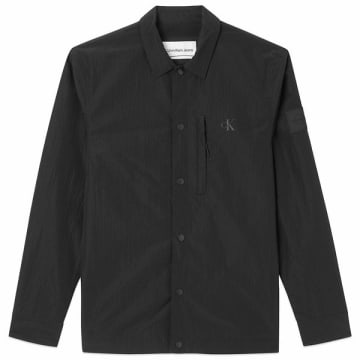 Calvin Klein Ripstop Overshirt In Black