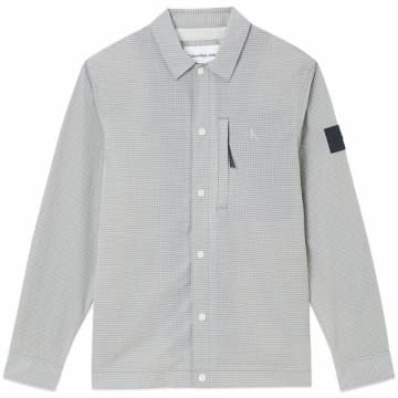 Calvin Klein Ripstop Overshirt In Grey