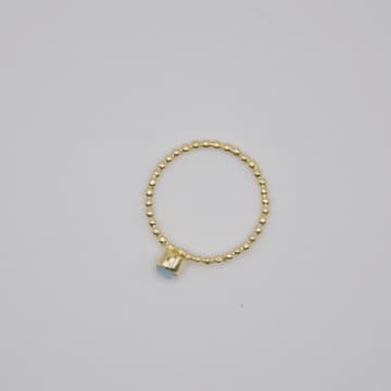 Bon Bon Fistral Gold Pandora Larimar Ring