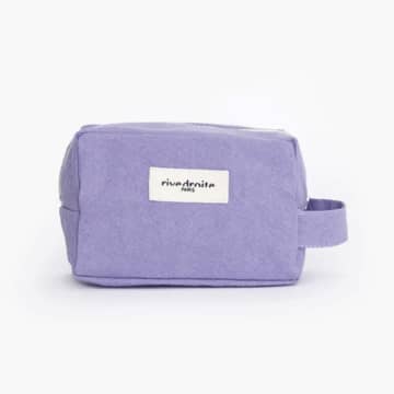 Rive Droite Paris Lilac Recycled Cotton Make-up Bag