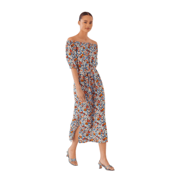 Nice Things Poolside Garden Print Long Dress From