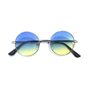 Urbiana Double Color Round Sunglasses In Blue