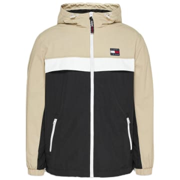 Tommy Hilfiger Tommy Jeans Chicago Colour Block Windbreaker In Black