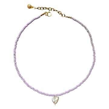 Sandy Pearl Lavender Necklace