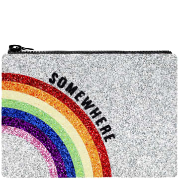 I Know The Queen 'over The Rainbow' Glitter Clutch Bag