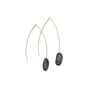 Narratives The Agency 6cm Pebble Hook Earrings In Black