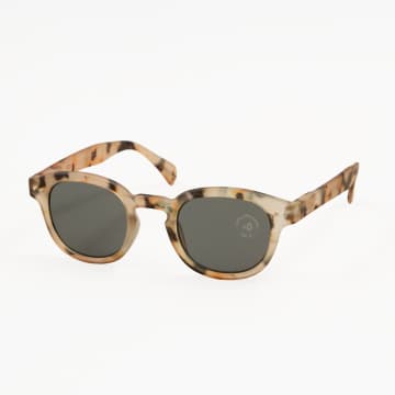 Izipizi #c The Retro Square Style Sunglasses In Light Tortoise Brown