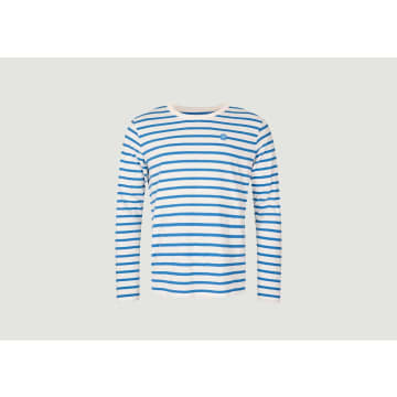 Knowledge Cotton Apparel Striped Long Sleeve T-shirt In Organic Cotton
