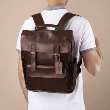 Hydestyle Dads Leather Laptop Backpack