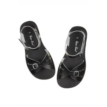 Salt-water Boardwalk Black Sandals