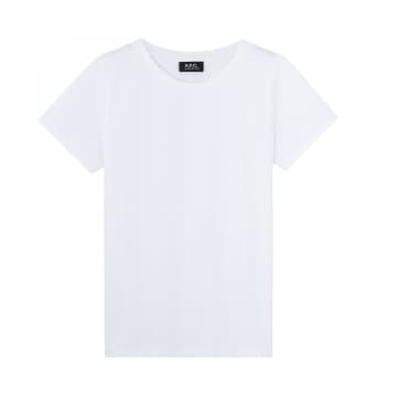 Apc Poppy Organic-cotton T-shirt In White