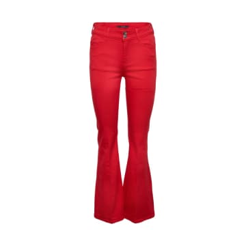 Esprit Bootcut Jeans With Pressed Pleat Red