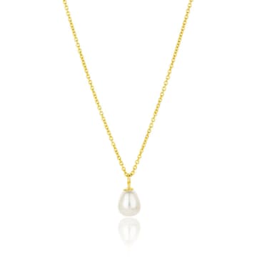 Claudia Bradby Favourite Pearl Drop Necklace Gold