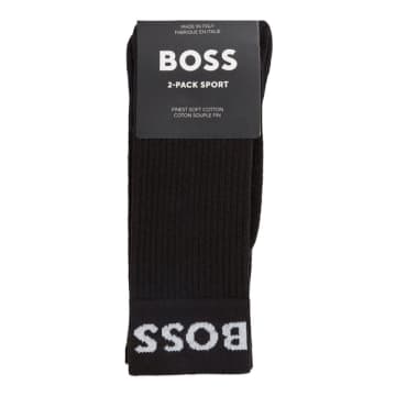 Shop Hugo Boss 2 Pack Rs Sport Socks In Black