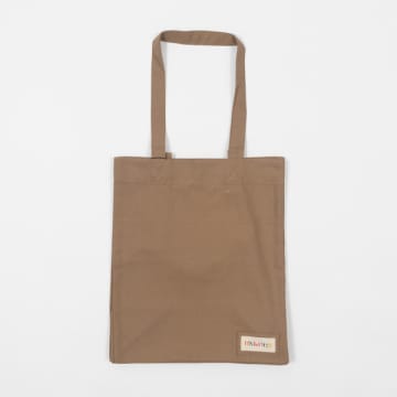 Uskees Khaki Brown Small Organic Cotton Tote Bag In Neutrals