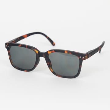 Izipizi #l The Big One Style Sunglasses With Grey Lenses In Tortoise Brown