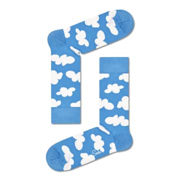 Shop Happy Socks Cloudy Turquoise Sock In Blue