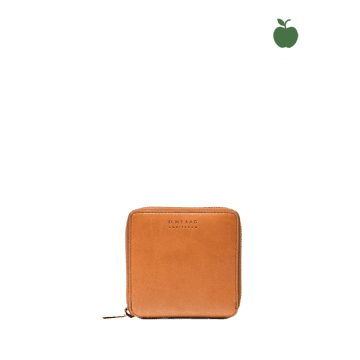 O My Bag Sonny Cognac Brown Square Apple Leather Wallet