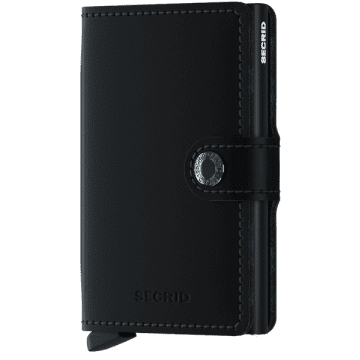 Secrid Leather Matt Black Mini Wallet