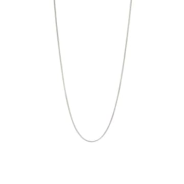 Juulry Silver Round Link Necklace In Metallic