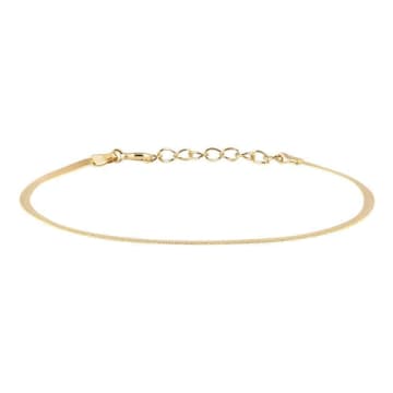 Juulry Gold Plated Flat Link Bracelet