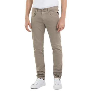 Replay Hyperflex X-lite Anbass Colour Edition Slim Fit Jeans In Neutrals