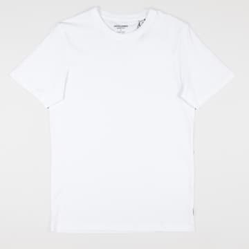 Jack & Jones White Organic Cotton Slim Fit Basic T-shirt