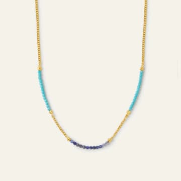 Ottoman Hands Imogen Turquoise And Blue Jade Beaded Necklace