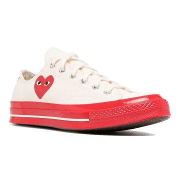 Play Comme Des Garcons Comme Des Garçons Play X Converse | Chuck 70 Low-top Sneakers | White | Red Soles
