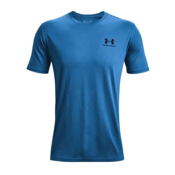 Under Armour T-shirt Sportstyle Left Chest Uomo Victory Blue / Black