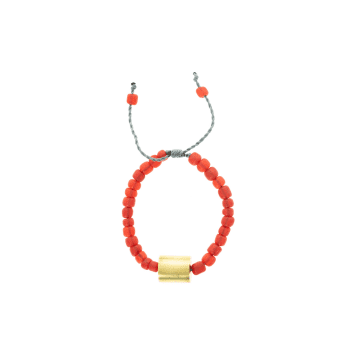 Just Trade Fire Tube Bracelet In Red