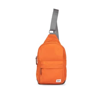 Roka Nylon Burnt Orange Willesden B Large Sustainable Crossbody Bag