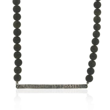 Collardmanson Wdts Anything Is Possible Obsidian Necklace