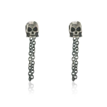 Window Dressing The Soul Wdts Skull With Chain Earrings