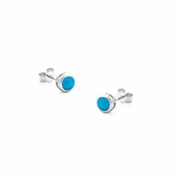 Renné Jewellery Turquoise Tiny Sweetie Stud In Blue