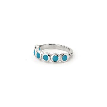 Renné Jewellery Turquoise Zeta Ring In Blue