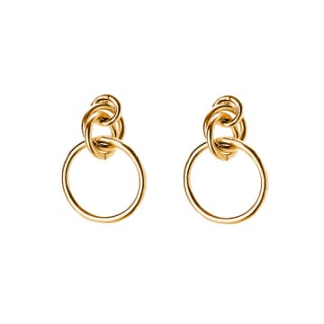 Renné Jewellery 18 Carat Gold Plated Helix Hoops