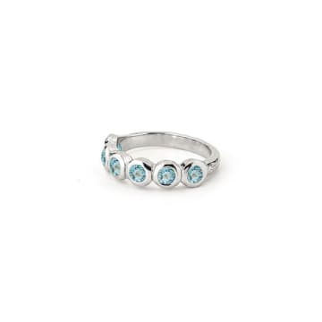 Renné Jewellery Blue Topaz Zeta Ring