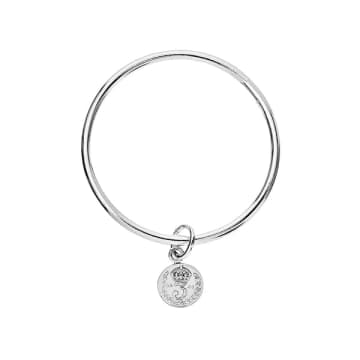 Renné Jewellery 4mm Coin Charm Classic Bangle