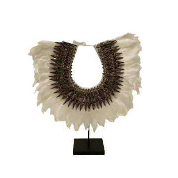 Botanical Boys Handmade Feather & Shell Necklace (2205)