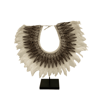 Botanical Boys Handmade Feather & Shell Necklace (2204)