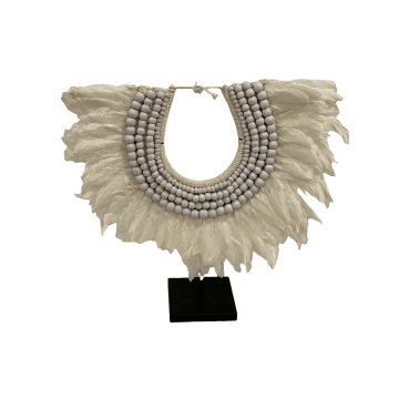 Botanical Boys Handmade Feather & Shell Necklace (2203)