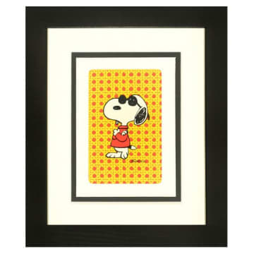 Vintage Playing Cards Yellow Cool Sunglass Snoopy