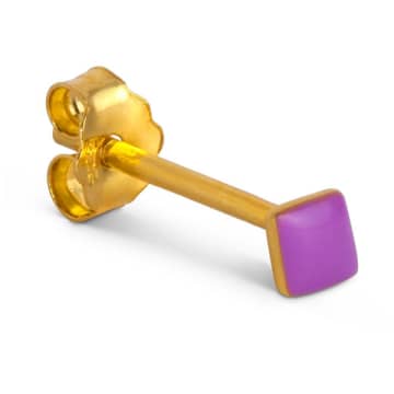 Lulu Copenhagen Purple Gold Plated Confetti Ear Stud