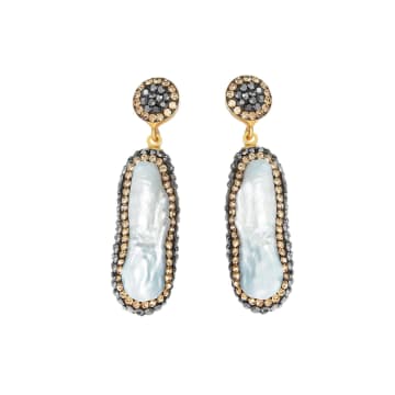 Soru Baroque Pearl Double Sided Drop Earrings