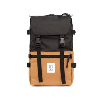 Topo Designs Khaki And Black Classic Rover Backpack In Neutrals