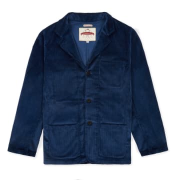 Burrows And Hare Cord Jacket In Blue