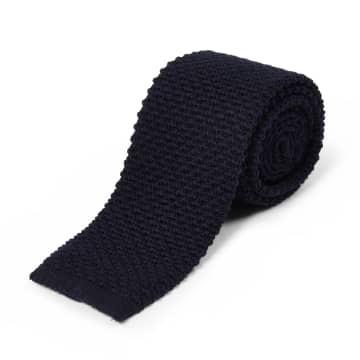 Burrows And Hare Knitted Tie In Blue
